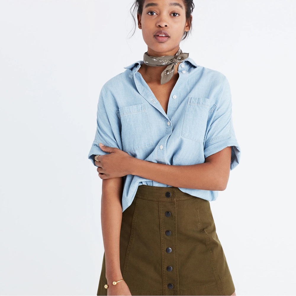 Madewell chambray courier shirt